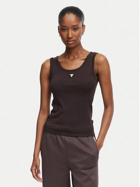 Guess Guess Marškinėliai V6YP09 K4312 Tamsiai ruda Regular Fit