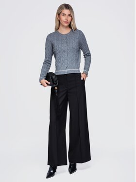 Ombre Ombre Sweter OW-SW-E0028 Szary Slim Fit