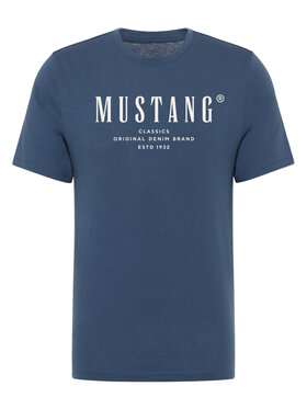 Mustang Mustang T-Shirt Style Alex Niebieski Regular Fit
