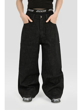 2005 2005 Jeansy Ultra Baggy Fit Raw Denim Czarny