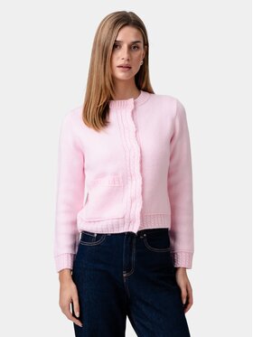 TeeShoppen TeeShoppen Kardigan 'Basic Collection' Różowy Regular Fit