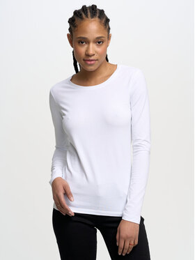 BIG STAR BIG STAR Bluzka supiclassicala_101 Biały Slim Fit