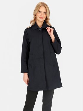 Perso Perso Płaszcz przejściowy BLE252535F Czarny Regular Fit