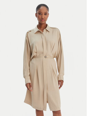 BOSS BOSS Рокля тип риза Dolala 50552373 Бежов Relaxed Fit