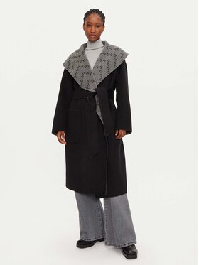 KARL LAGERFELD KARL LAGERFELD Μάλλινο παλτό 246W1502 Γκρι Loose Fit