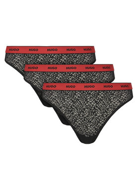 HUGO HUGO Set od 3 para klasičnih gaćica 50535254 Crna