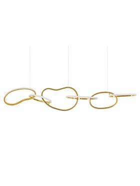 MIAhome MIAhome Lampa wisząca JAZZ 6 złota 155 cm Złoty