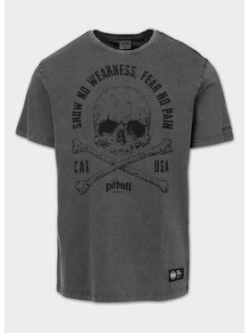 PITBULL PITBULL T-Shirt FEAR NO PAIN Szary Regular Fit