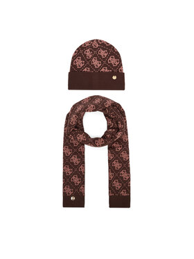 Guess Guess Kepurės ir šaliko komplektas GFBOX WP6401 Ruda
