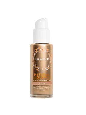 Lumene Lumene Natural Glow Fluid Foundation SPF20 podkład rozświetlająco - wygładzający 4 Tan 30ml Podkład czarny