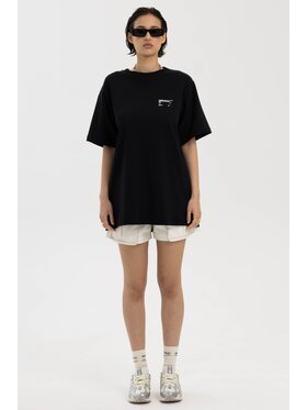 Misaga Misaga T-Shirt Brunch T-Shirt Czarny Relaxed Fit