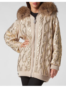 PHILIPP PLEIN PHILIPP PLEIN Kardigan 2209 Złoty Regular Fit