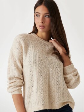 Guess Guess Sweter 170083 Beżowy Classic Fit