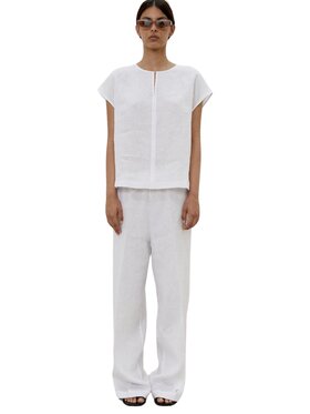 MeiMeiJ MeiMeiJ Podkoszulek m5eh04-bianco Biały Regular Fit
