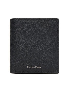 Calvin Klein Calvin Klein Didelė Vyriška Piniginė Foil Emboss Slim Trifold W Card LV04D1063G Juoda