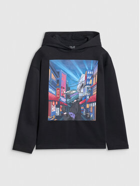 4F 4F Felpa CITY LINES Nero Oversize