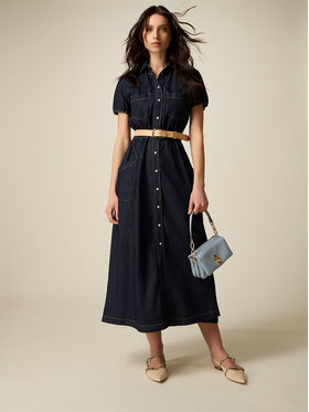 Oltre Oltre Vestito da giorno 700HR005172N034 Blu A-Line Fit