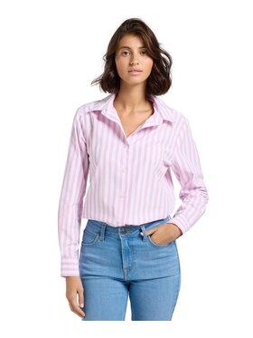 Lee Lee Koszula 112363428 Różowy Regular Fit