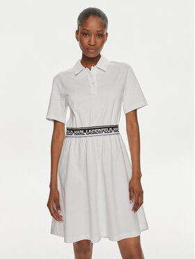 KARL LAGERFELD KARL LAGERFELD Ежедневна рокля 241W1350 Бял Regular Fit