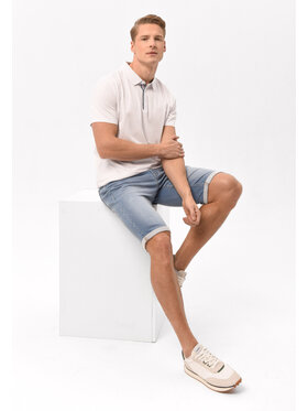 Volcano Volcano Polo O-NIKOS Biały Regular Fit