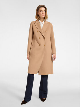 Elena Mirò Elena Mirò Cappotto invernale 0015P000017N012 Crema Regular Fit