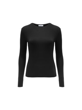 LAGOM LAGOM Longsleeve Dopasowany Czarny Regular Fit