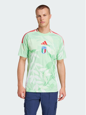 adidas adidas Koszulka techniczna Italy 25 (Women's Team) Away Jersey Zielony Slim Fit
