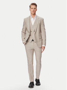 HUGO HUGO Costum Arti/Hesten242V1X 50559671 Bej Extra Slim Fit