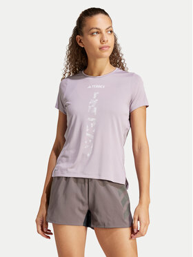 adidas adidas Тениска от техническо трико Terrex Agravic Trail IP4821 Виолетов Regular Fit