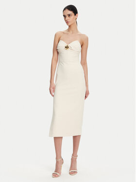 Elisabetta Franchi Elisabetta Franchi Coctailkleid AB-769-51E2 Écru Regular Fit