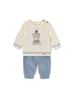 Mayoral Mayoral Set pulover și pantaloni din material textil 2580 Albastru Regular Fit