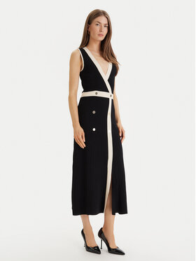 LOLA CASADEMUNT LOLA CASADEMUNT Kötött ruha LS2616160 Fekete Regular Fit