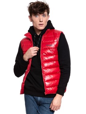 Wrangler Wrangler Tank top PUFFER VEST Czerwony Regular Fit
