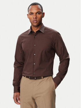 BOSS BOSS Сорочка H-Hank 50469345 Коричневий Slim Fit