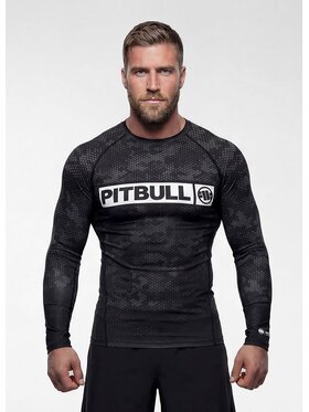 PITBULL PITBULL Koszulka techniczna HEX CAMO HILLTOP Czarny Regular Fit