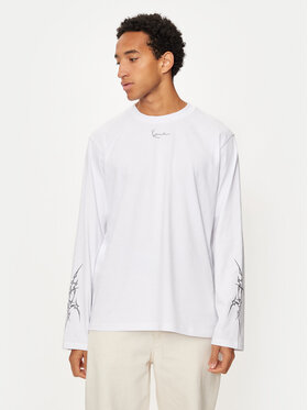 Karl Kani Karl Kani Longsleeve Small Signature Tribal 60240011 Biały Regular Fit