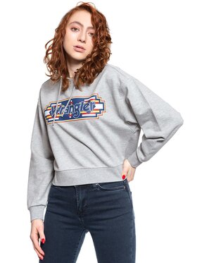 Wrangler Wrangler Felpa GEO HOODIE Grigio Regular Fit