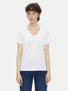 Pepe Jeans Pepe Jeans Póló Macy PL506051 Fehér Regular Fit