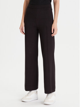 Calvin Klein Calvin Klein Spodnie dzianinowe LV044D368G Czarny Wide Leg