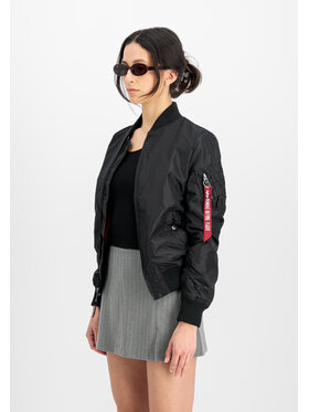 Alpha Industries Alpha Industries Kurtka bomber MA-1 TT Light Bomber Jacket Women Czarny Slim Fit