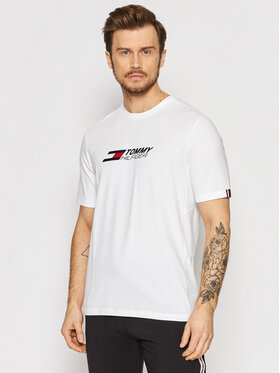 Tommy Hilfiger Tommy Hilfiger T-Shirt Essentials Big Logo MW0MW22735 Bílá Regular Fit