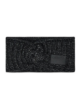 Calvin Klein Calvin Klein Opaska Geometric Knit Headband K60K608526 Czarny