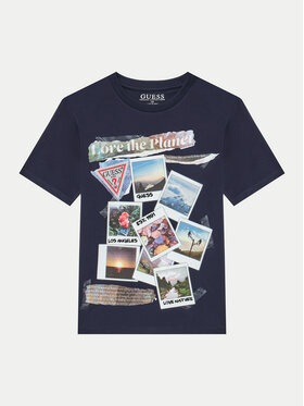 Guess Guess T-shirt L4YI44 K8HM4 Tamnoplava Oversize