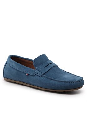 Tommy Hilfiger Tommy Hilfiger Mokasyny Casual Hilfiger Suede Driver FM0FM04271 Niebieski