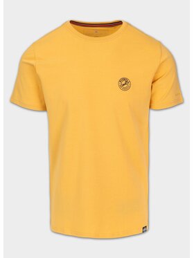 PITBULL PITBULL T-Shirt Koszulka męska Slim Fit SAN DIEGO CA SMALL LOGO S Żółty Regular Fit