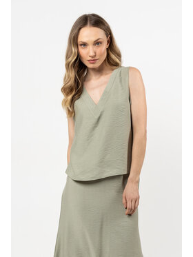 Awama Awama Bluzka A718 Zielony Basic Fit