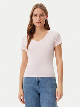 Tommy Jeans Tommy Jeans T-Shirt DW0DW20458 Rosa Slim Fit