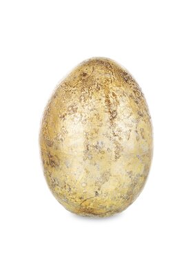 MIAhome MIAhome Figurka złote jajko z ceramiki 23,5x16 cm MONNINA - II Złoty