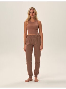 Esotiq Esotiq Spodnie piżamowe 42121 Beżowy Regular Fit