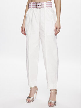 PINKO Pinko Παντελόνι υφασμάτινο Rigore 100685 A0I4 Λευκό Relaxed Fit